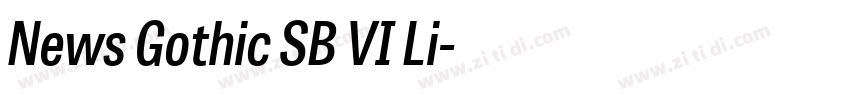 News Gothic SB VI Li字体转换